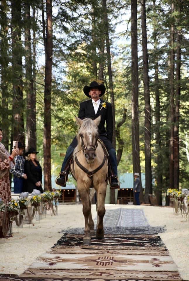 wedding by horseback