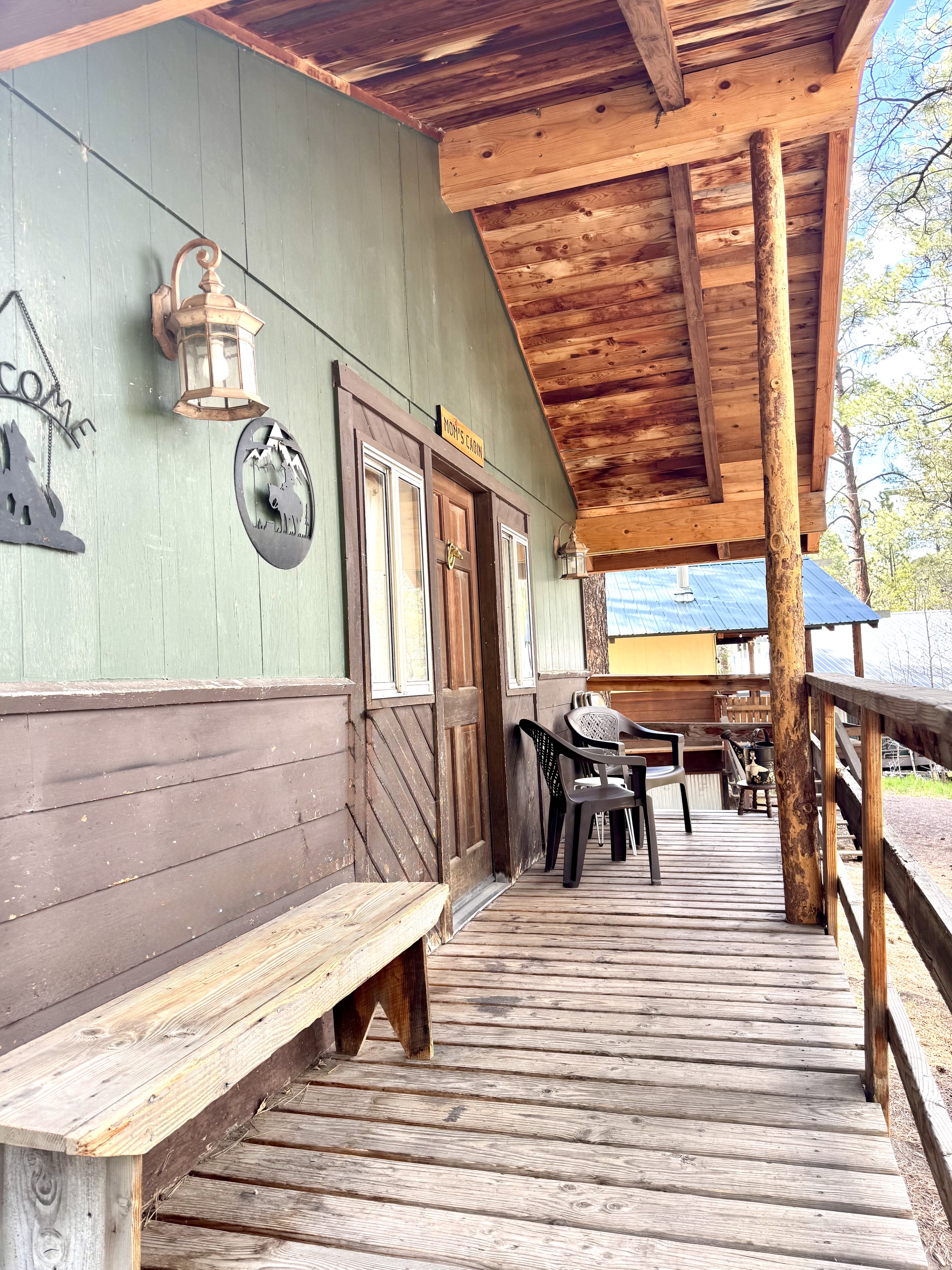 moms cabin porch